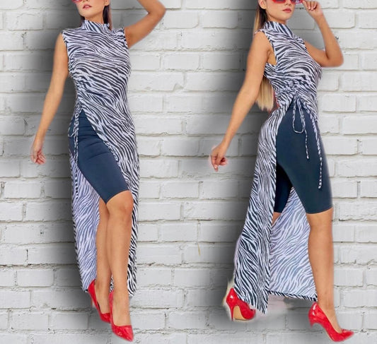 Long Zebra Blouse