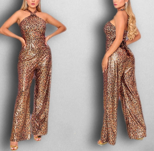 Palazzo Gold animal print